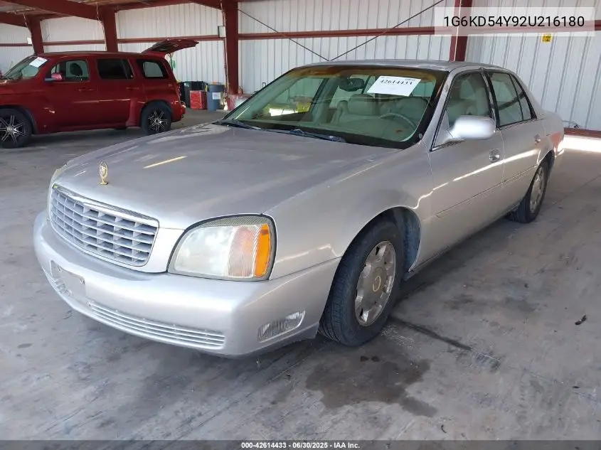 2002 Cadillac Deville Standard VIN: 1G6KD54Y92U216180 Lot: 42614433