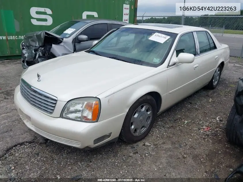 2002 Cadillac Deville Standard VIN: 1G6KD54Y42U223263 Lot: 42661248