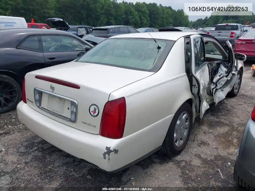 2002 Cadillac Deville Standard VIN: 1G6KD54Y42U223263 Lot: 42661248