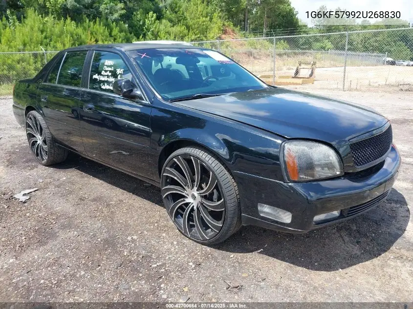2002 Cadillac Deville Dts VIN: 1G6KF57992U268830 Lot: 42700664
