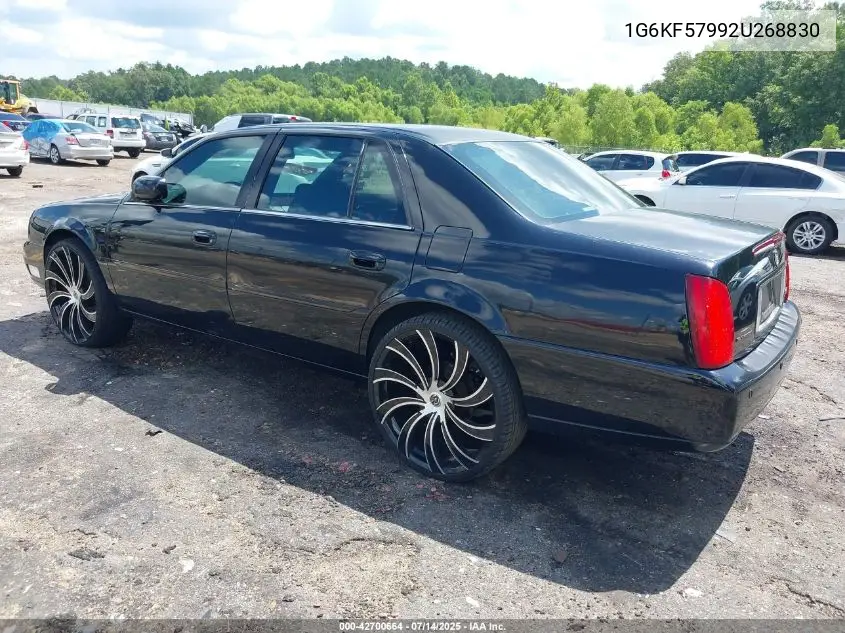 2002 Cadillac Deville Dts VIN: 1G6KF57992U268830 Lot: 42700664