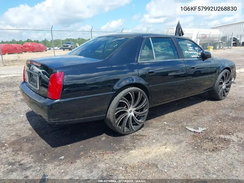 2002 Cadillac Deville Dts VIN: 1G6KF57992U268830 Lot: 42700664