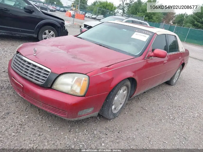 2002 Cadillac Deville VIN: 1G6KD54Y02U208677 Lot: 42723306