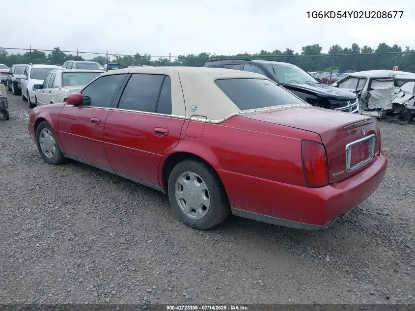 2002 Cadillac Deville VIN: 1G6KD54Y02U208677 Lot: 42723306