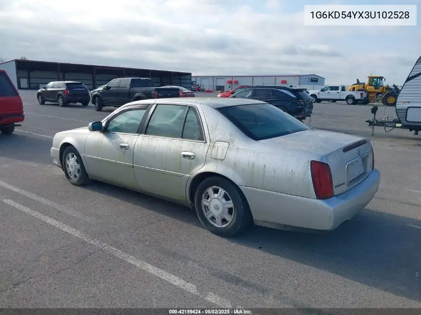 2003 Cadillac Deville Standard VIN: 1G6KD54YX3U102528 Lot: 42159424
