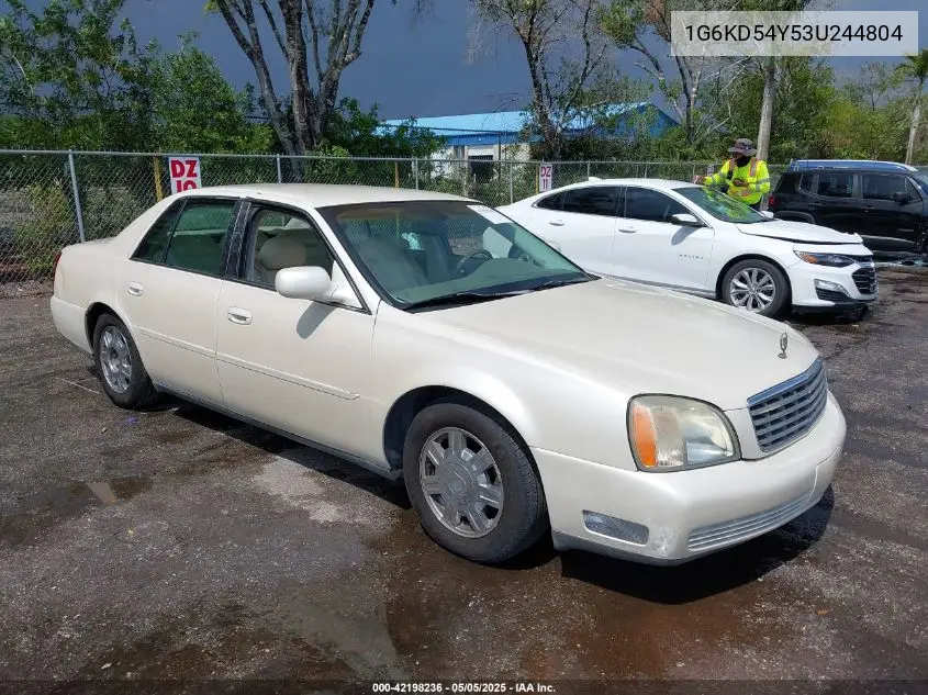 2003 Cadillac Deville VIN: 1G6KD54Y53U244804 Lot: 42198236
