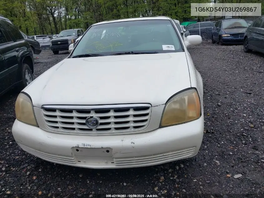 2003 Cadillac Deville Standard VIN: 1G6KD54Y03U269867 Lot: 42198363