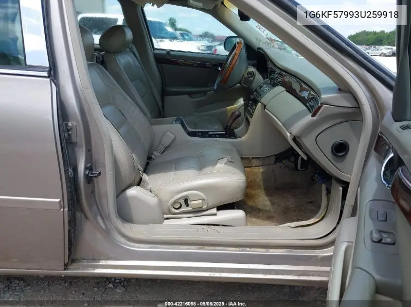 2003 Cadillac Deville Dts VIN: 1G6KF57993U259918 Lot: 42216058