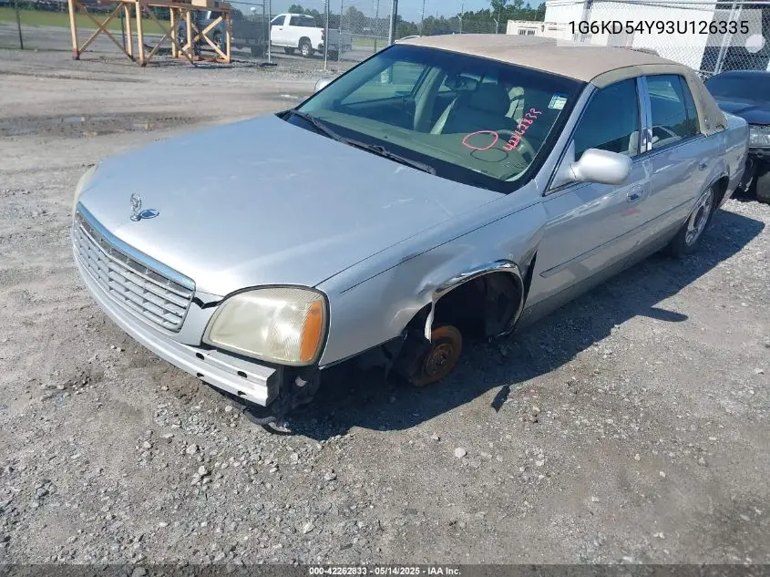 2003 Cadillac Deville Standard VIN: 1G6KD54Y93U126335 Lot: 42262833