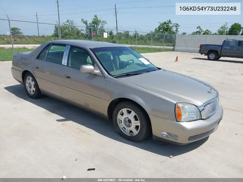 2003 Cadillac Deville Standard VIN: 1G6KD54Y73U232248 Lot: 42276927