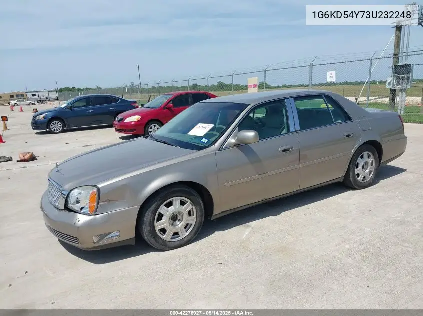 2003 Cadillac Deville Standard VIN: 1G6KD54Y73U232248 Lot: 42276927