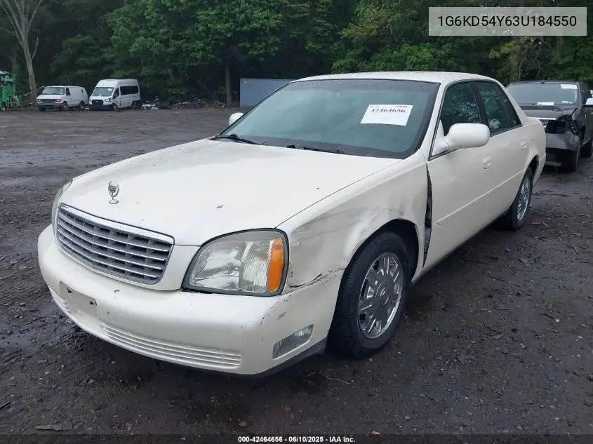 2003 Cadillac Deville Standard VIN: 1G6KD54Y63U184550 Lot: 42464656