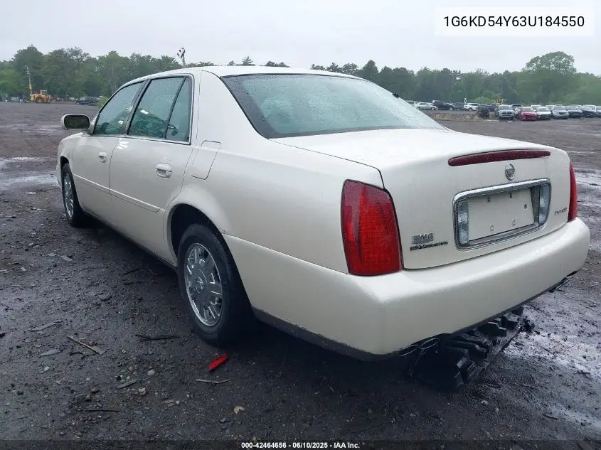 2003 Cadillac Deville Standard VIN: 1G6KD54Y63U184550 Lot: 42464656