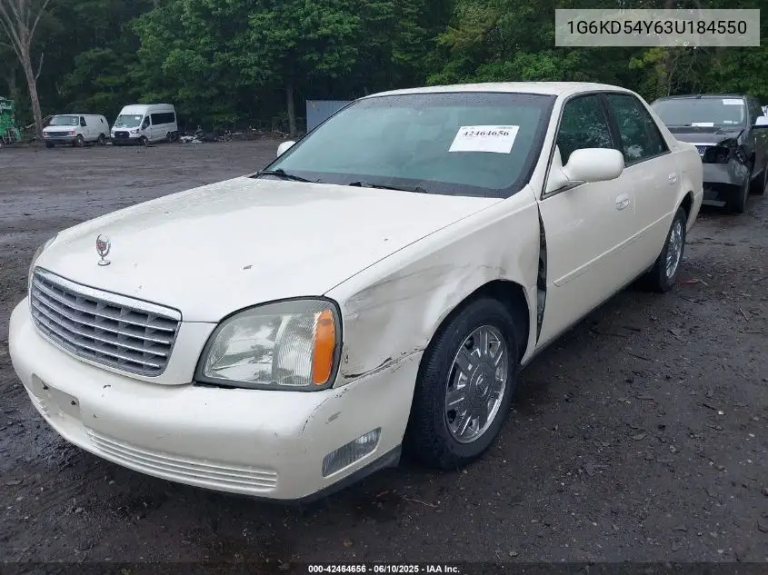 2003 Cadillac Deville Standard VIN: 1G6KD54Y63U184550 Lot: 42464656