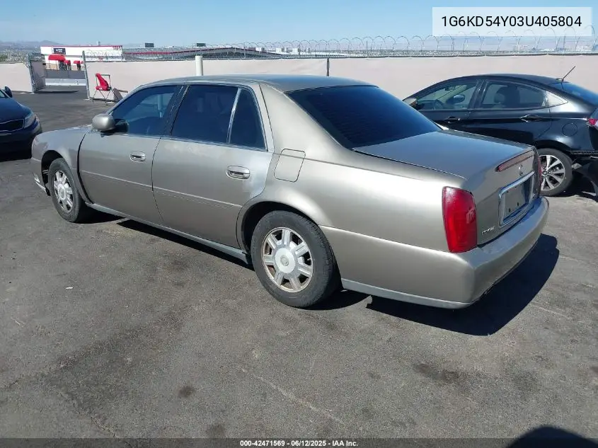 2003 Cadillac Deville Standard VIN: 1G6KD54Y03U405804 Lot: 42471569