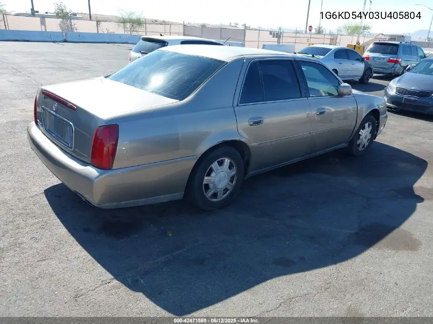2003 Cadillac Deville Standard VIN: 1G6KD54Y03U405804 Lot: 42471569