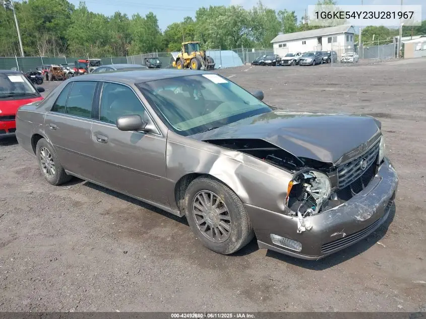 2003 Cadillac Deville Dhs VIN: 1G6KE54Y23U281967 Lot: 42492680