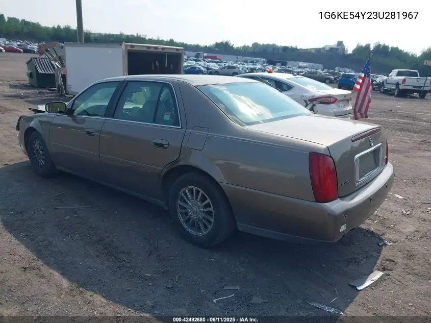 2003 Cadillac Deville Dhs VIN: 1G6KE54Y23U281967 Lot: 42492680