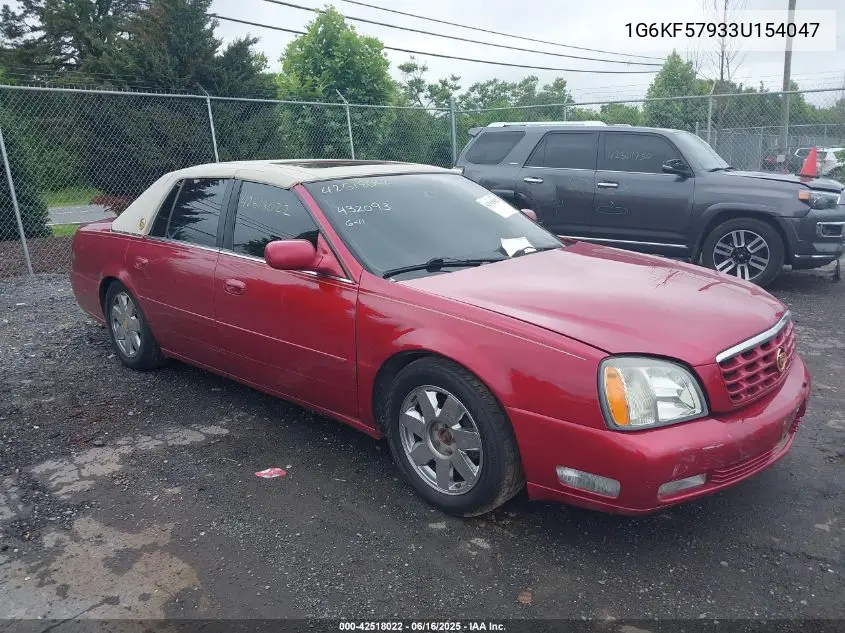 2003 Cadillac Deville Dts VIN: 1G6KF57933U154047 Lot: 42518022