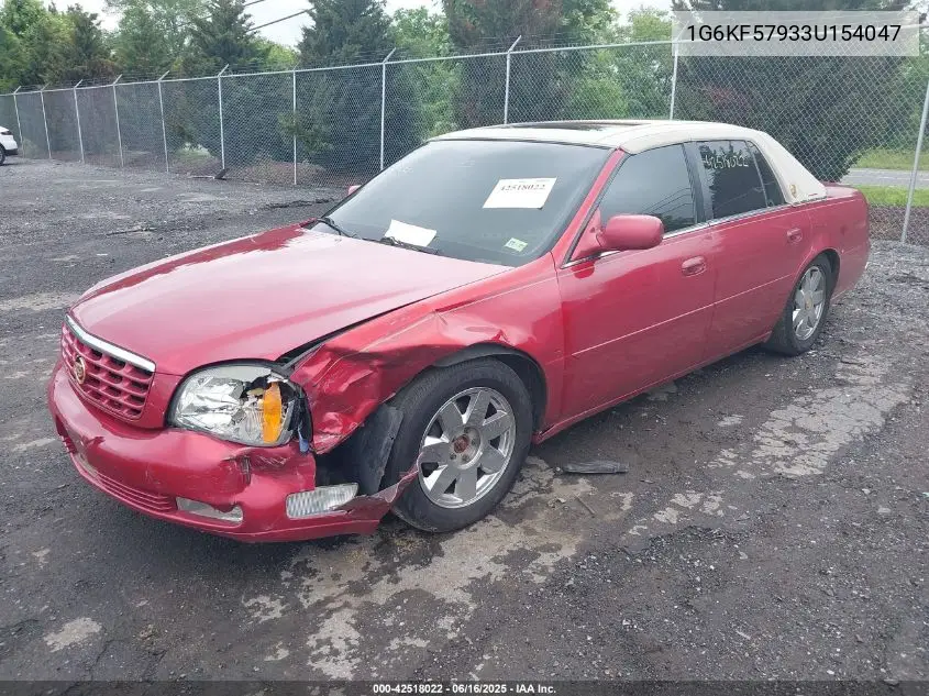2003 Cadillac Deville Dts VIN: 1G6KF57933U154047 Lot: 42518022