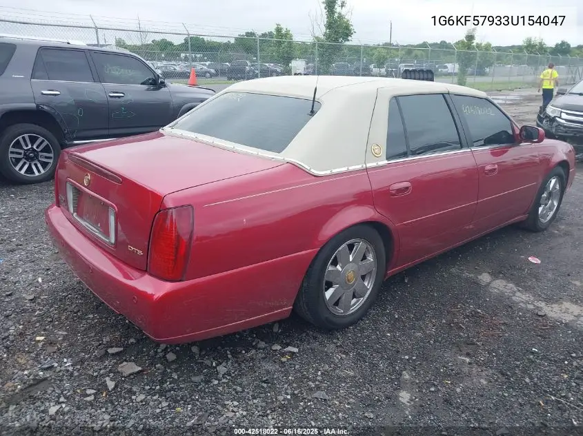 2003 Cadillac Deville Dts VIN: 1G6KF57933U154047 Lot: 42518022