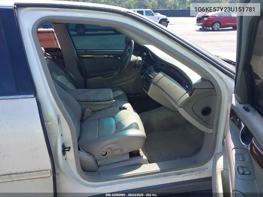 2003 Cadillac Deville Dhs VIN: 1G6KE57Y23U151781 Lot: 42560960