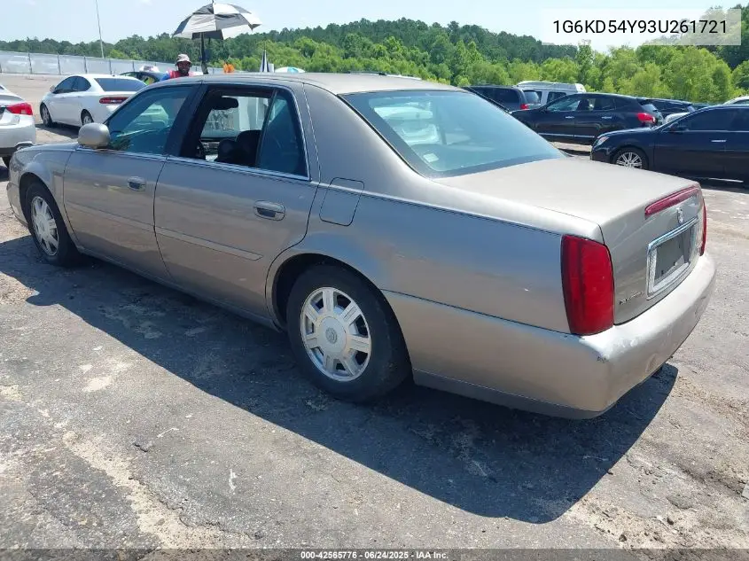 2003 Cadillac Deville Standard VIN: 1G6KD54Y93U261721 Lot: 42565776