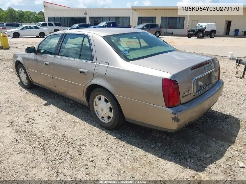 2003 Cadillac Deville Standard VIN: 1G6KD54Y03U279170 Lot: 42566323
