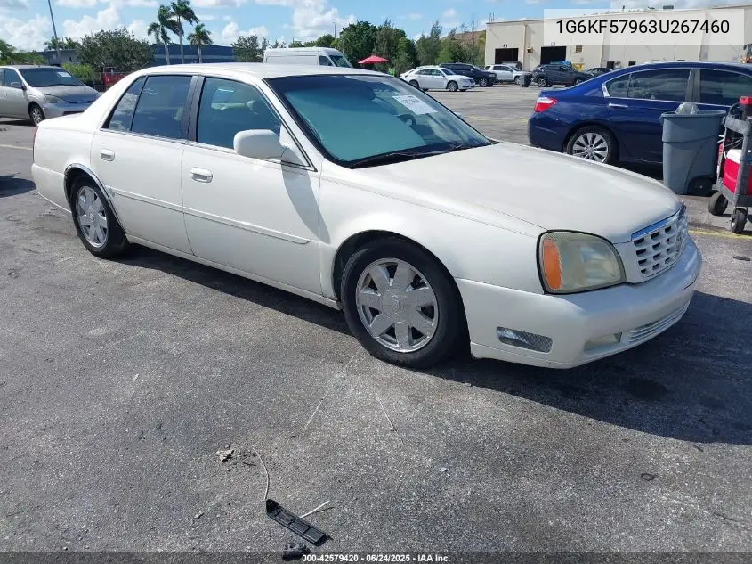 2003 Cadillac Deville Dts VIN: 1G6KF57963U267460 Lot: 42579420
