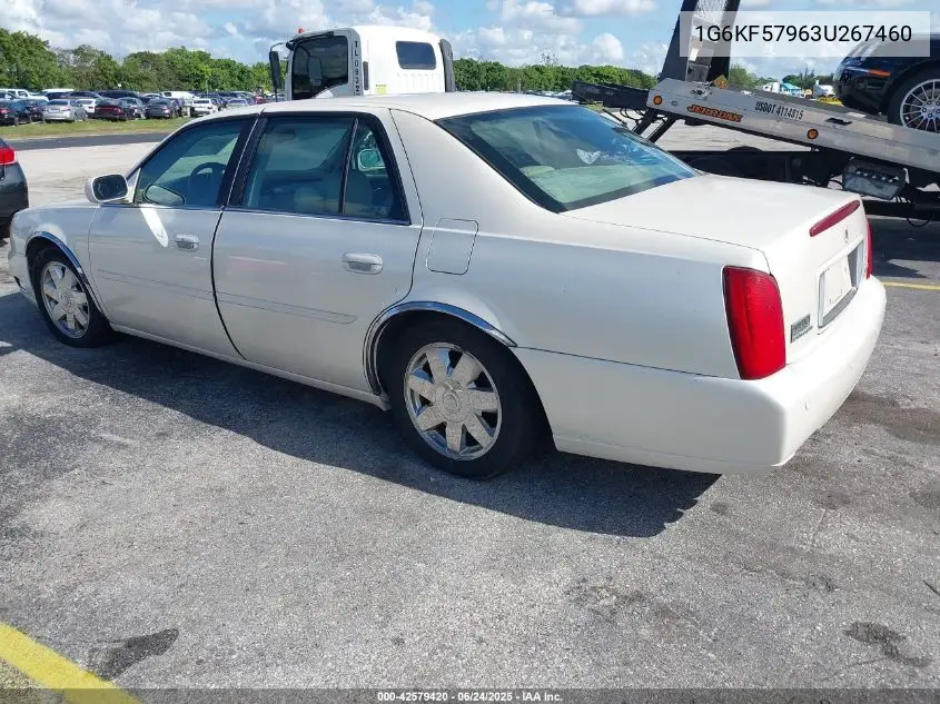 2003 Cadillac Deville Dts VIN: 1G6KF57963U267460 Lot: 42579420