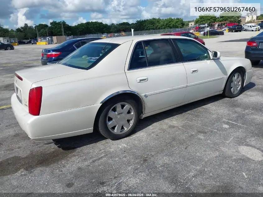 2003 Cadillac Deville Dts VIN: 1G6KF57963U267460 Lot: 42579420