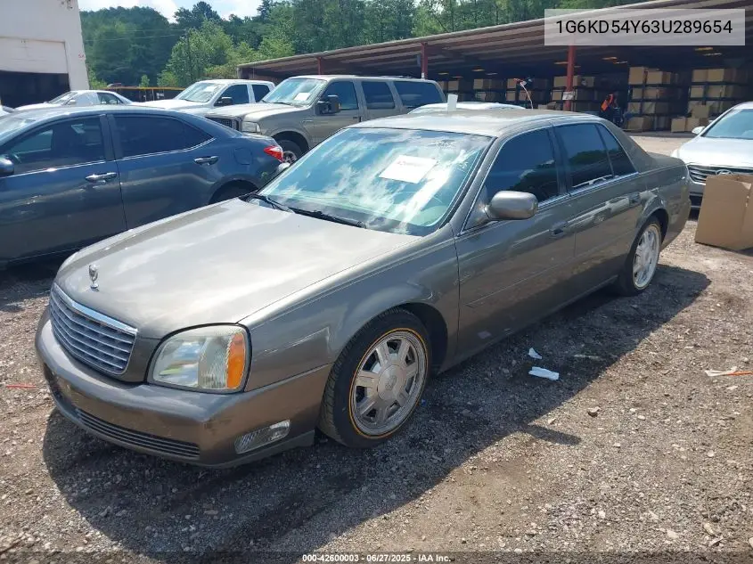 2003 Cadillac Deville Standard VIN: 1G6KD54Y63U289654 Lot: 42600003
