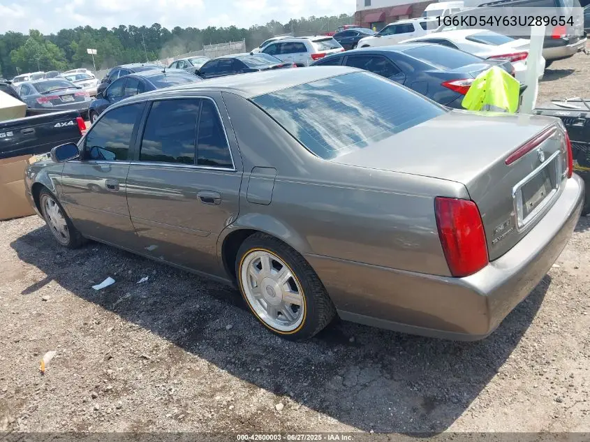 2003 Cadillac Deville Standard VIN: 1G6KD54Y63U289654 Lot: 42600003