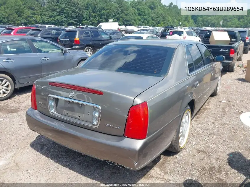 2003 Cadillac Deville Standard VIN: 1G6KD54Y63U289654 Lot: 42600003