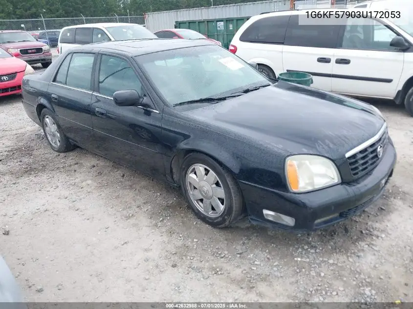 2003 Cadillac Deville Dts VIN: 1G6KF57903U172053 Lot: 42632988