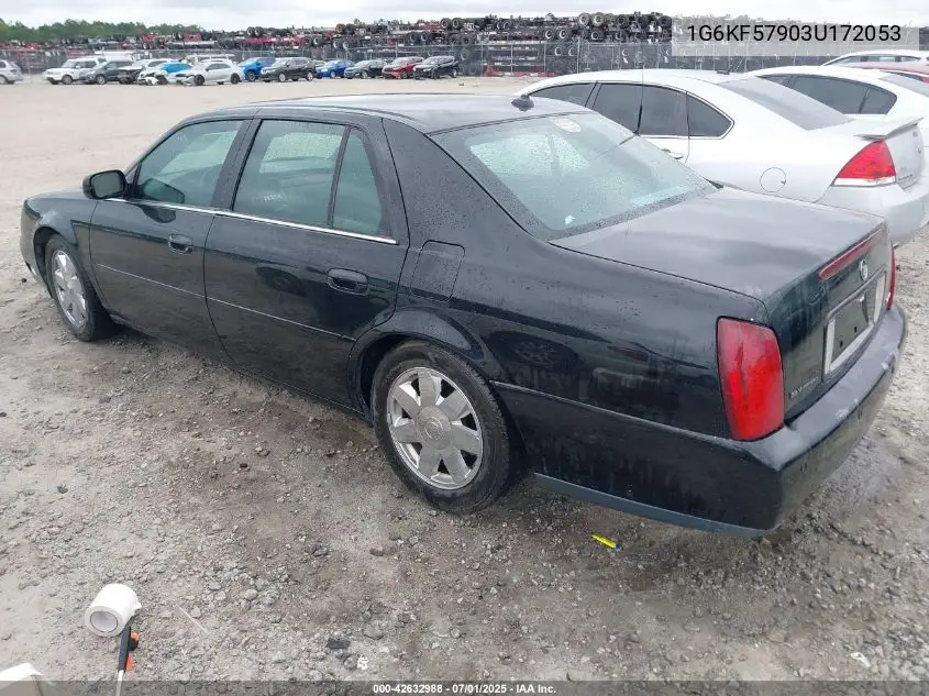 2003 Cadillac Deville Dts VIN: 1G6KF57903U172053 Lot: 42632988