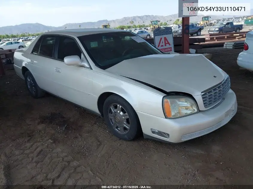 2003 Cadillac Deville Standard VIN: 1G6KD54Y33U110471 Lot: 42734312