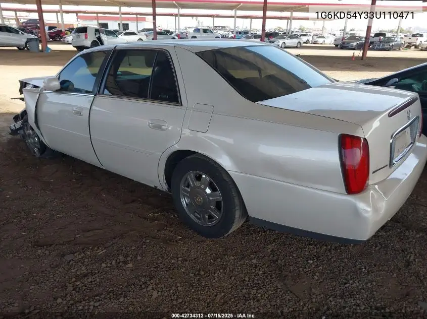 2003 Cadillac Deville Standard VIN: 1G6KD54Y33U110471 Lot: 42734312