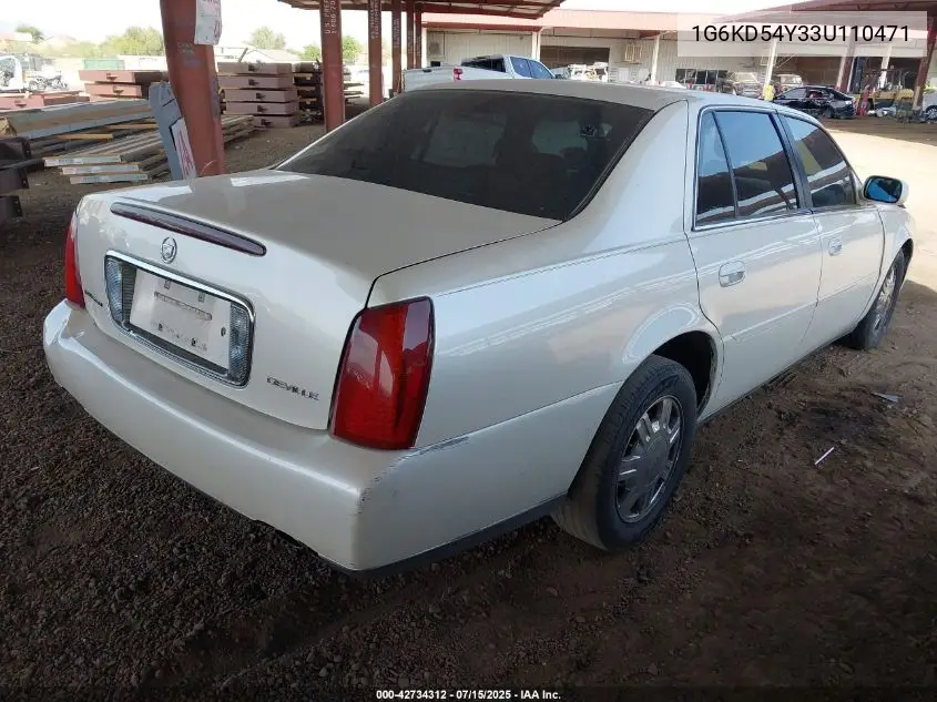 2003 Cadillac Deville Standard VIN: 1G6KD54Y33U110471 Lot: 42734312