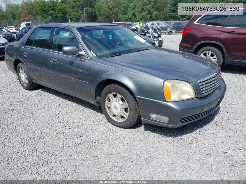 2003 Cadillac Deville Standard VIN: 1G6KD54Y33U261830 Lot: 42753350