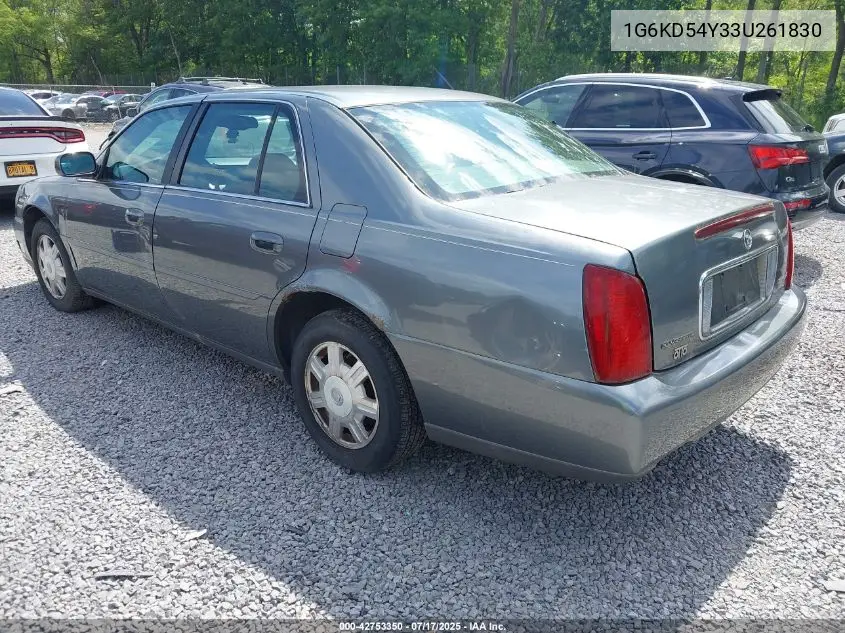 2003 Cadillac Deville Standard VIN: 1G6KD54Y33U261830 Lot: 42753350