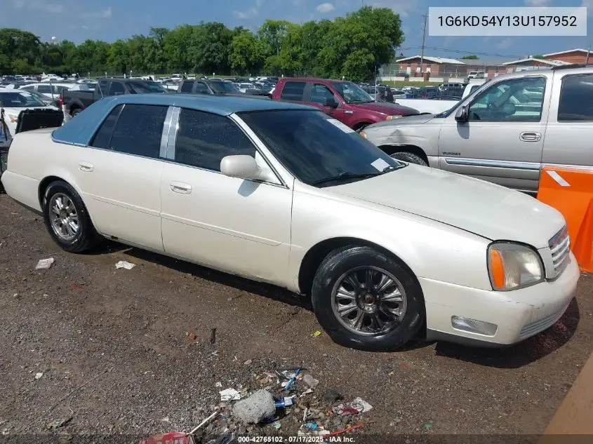 2003 Cadillac Deville Standard VIN: 1G6KD54Y13U157952 Lot: 42765102