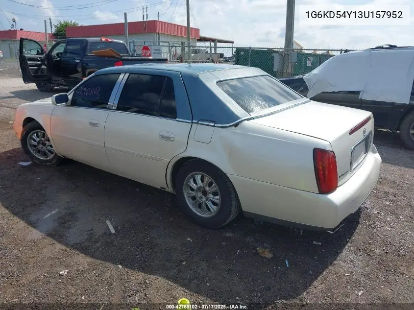2003 Cadillac Deville Standard VIN: 1G6KD54Y13U157952 Lot: 42765102