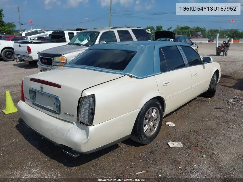 2003 Cadillac Deville Standard VIN: 1G6KD54Y13U157952 Lot: 42765102