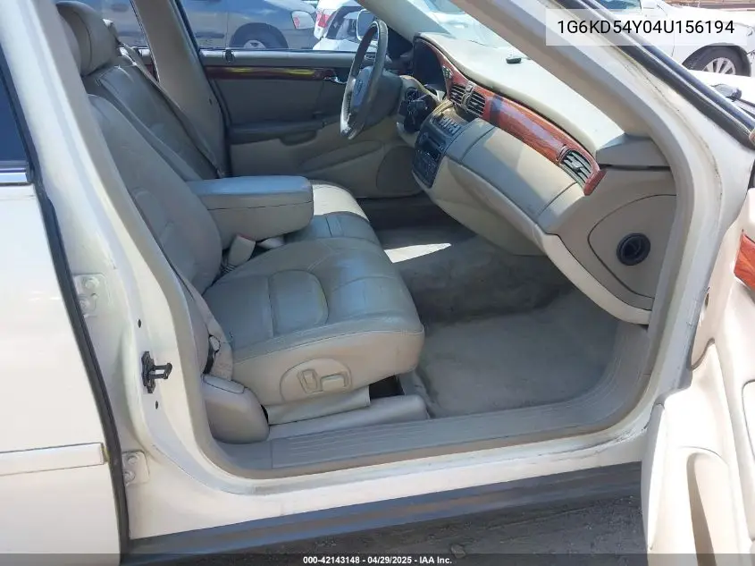 2004 Cadillac Deville Standard VIN: 1G6KD54Y04U156194 Lot: 42143148