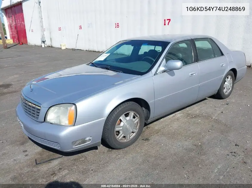 2004 Cadillac Deville Standard VIN: 1G6KD54Y74U248869 Lot: 42164504