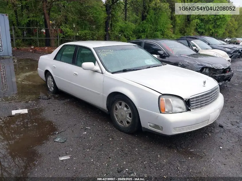 2004 Cadillac Deville Standard VIN: 1G6KD54Y04U208052 Lot: 42190581