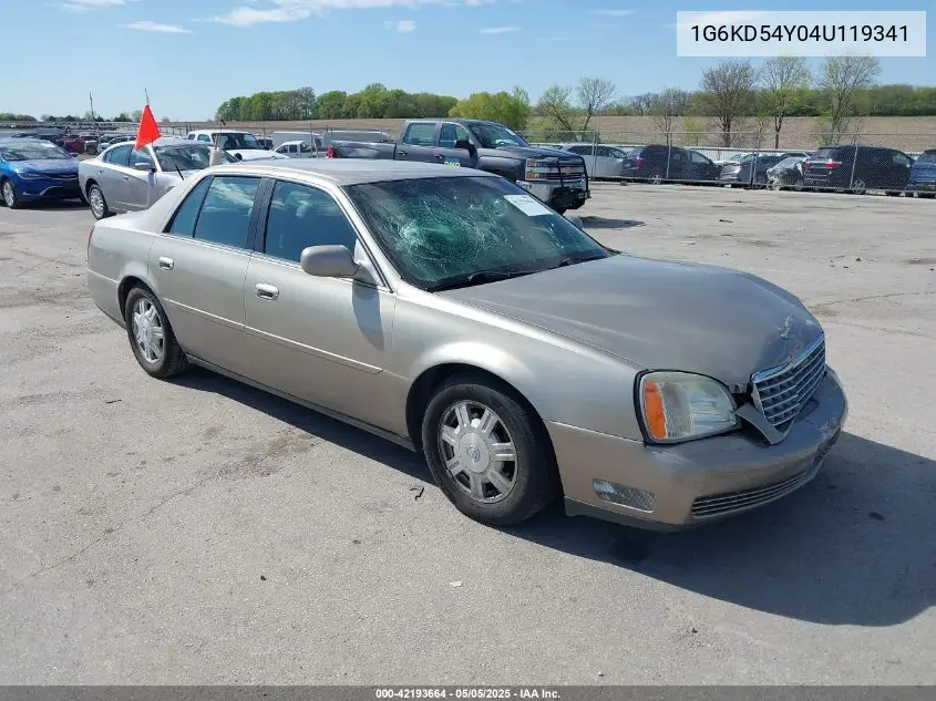 2004 Cadillac Deville Standard VIN: 1G6KD54Y04U119341 Lot: 42193664