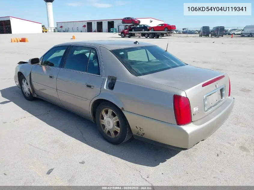 2004 Cadillac Deville Standard VIN: 1G6KD54Y04U119341 Lot: 42193664