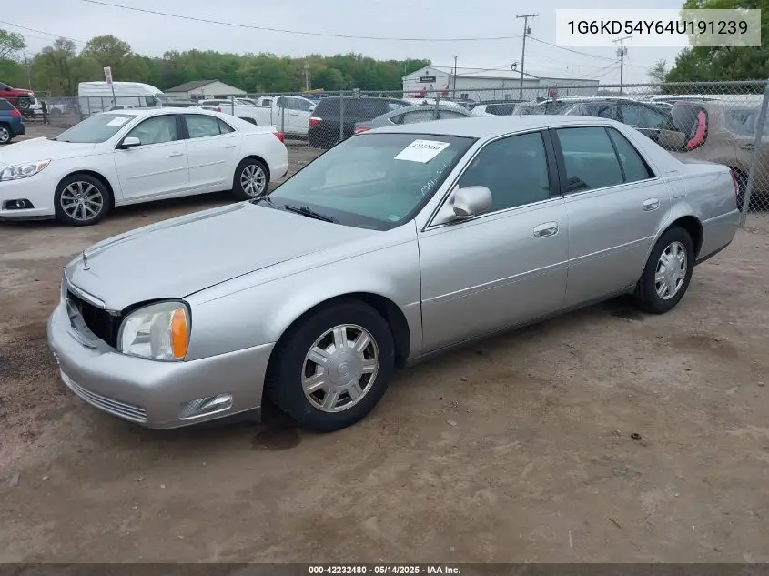 2004 Cadillac Deville Standard VIN: 1G6KD54Y64U191239 Lot: 42232480
